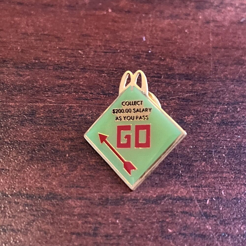 McDonald’s Monopoly Game Pass Go Employee Pin